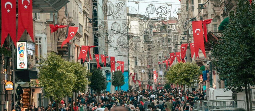 Taksim district in Istanbul
