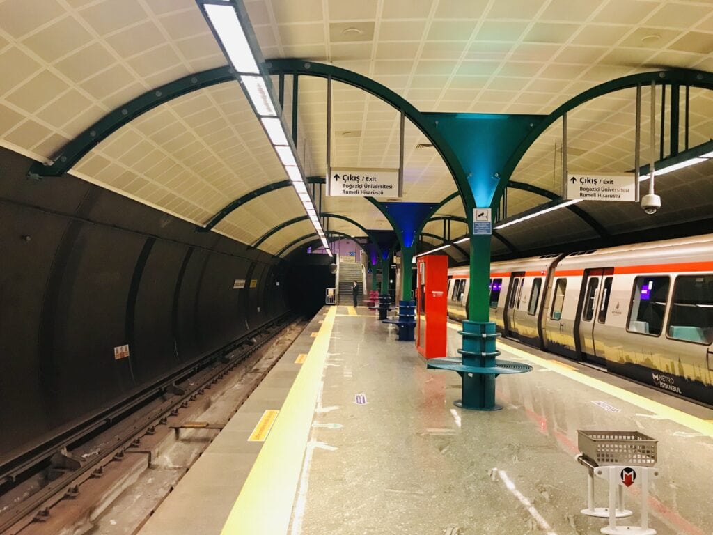 Istanbul Metro at night