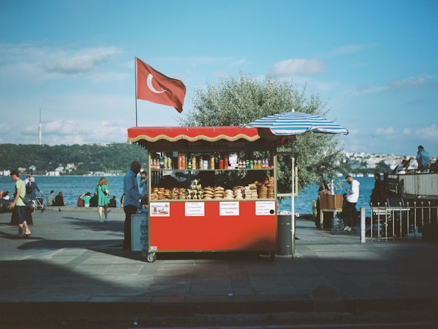 Streetfood kiosk on the streets of Istanbul